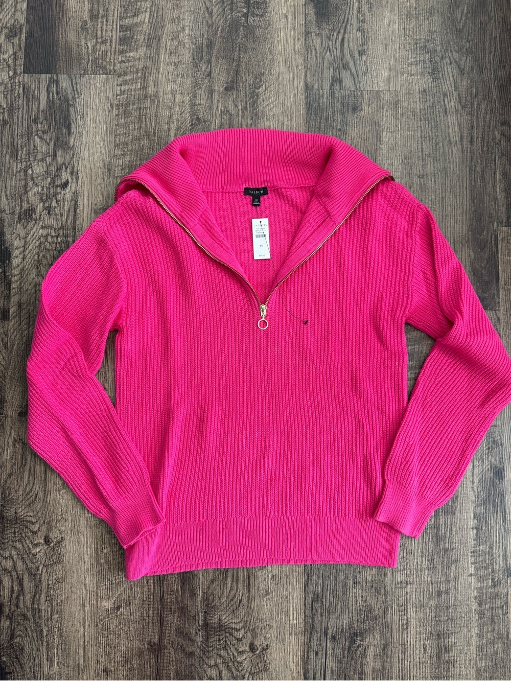 NWT Talbots Quarter Zip Turtleneck Sweater